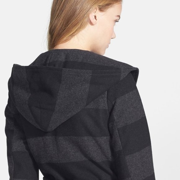 Women's Hooded Wrap Coat - Picture 1 of 6